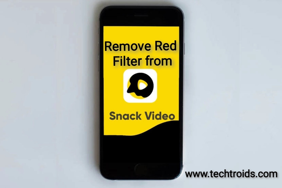 How to remove red filter from snack videos